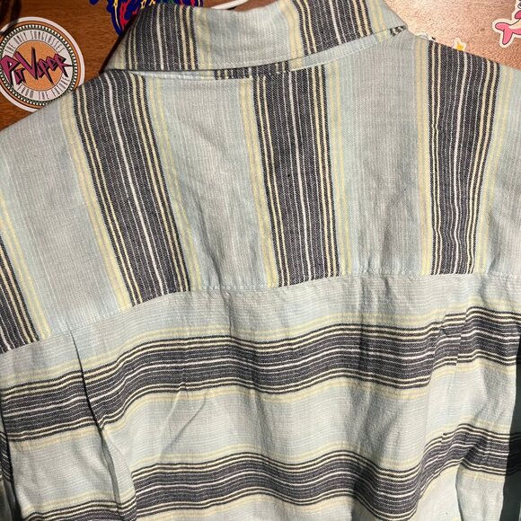 FarWest Striped Shirt – Pastel Mint/Grey - Picture 3 of 4